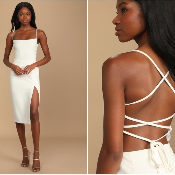 Lulus Dresses & Skirts - LULU's Wedding Engagement Bachelorette Bridal Shower Chic Sexy Midi Dress